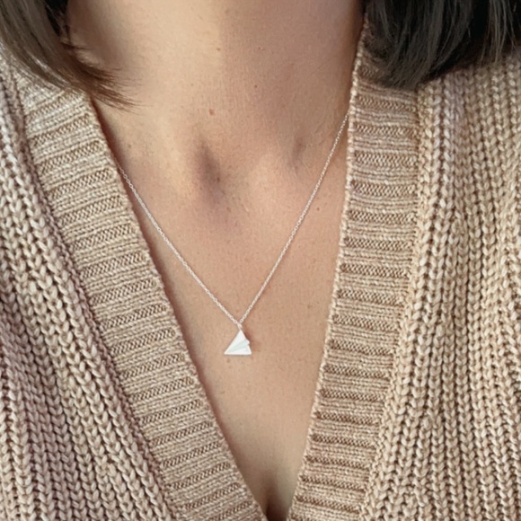 Sterling Silver Paper Airplane Necklace - Picture 7 of 8